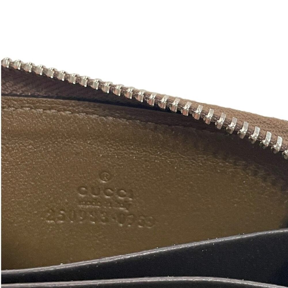 Gucci Leather Compact Zip Card Case Wallet Brown‎ Croc New Retails: $1725 - Picture 2 of 7